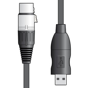 XLR to USB Converter Lead 3m