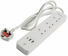 Load image into Gallery viewer, Mercury 3-Gang WiFi Smart Power Strip with USB and Surge Protection
