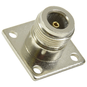 N Type Female Chassis Socket Panel Mount Square Flange Four Mounting Holes