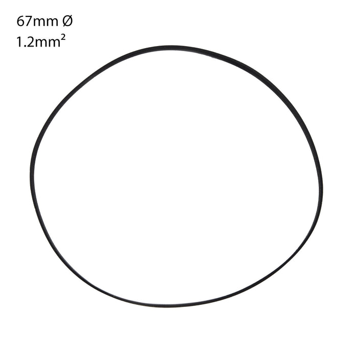 AUDIO/CASSETTE SQUARE SECTION DRIVE BELT. 67mm x 1.2mm (1 BELT)