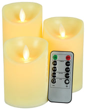 Load image into Gallery viewer, Set of 3 Dancing Flame LED Candles with Remote Control