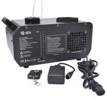 Load image into Gallery viewer, Vertical Fog Machine QTX FLARE-1000 Fogger LED Light Flame Effects