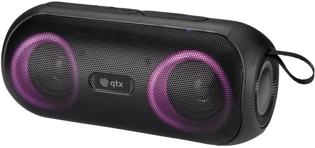QTX PartyPod 16W Bluetooth Portable Speaker with RGB Light Effect
