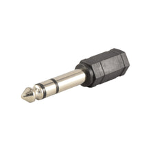 Load image into Gallery viewer, 6.35mm STEREO JACK PLUG TO 3.5mm STEREO JACK SOCKET ADAPTOR