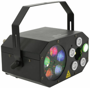 QTX Gobo Starwash Multi 3 in 1 Laser Light Colour Wash DJ Disco Effect + Remote