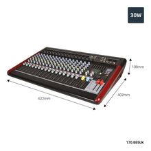Load image into Gallery viewer, Citronic CSX-18 Live Mixer with USB/BT Player + DSP Effects