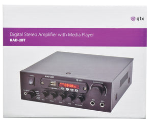 QTX KAD-2BT Digital Stereo Amplifier With Bluetooth 55w Tuner, USB & SD BNIB