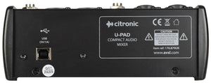 Citronic U-PAD Compact Mixer with USB Audio Interface