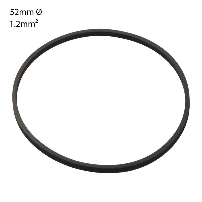 AUDIO/CASSETTE SQUARE SECTION DRIVE BELT. 52mm x 1.2mm (1 BELT)