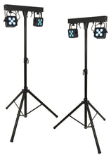 Load image into Gallery viewer, QTX Stereo Twin Par Bar 4 Lights + Remotes Bags Stands