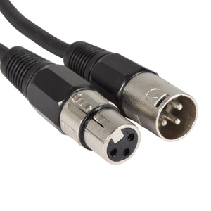 QTX DMX Lighting Lead, 3-pin XLR plug to 3-pin XLR Socket - 10.0m