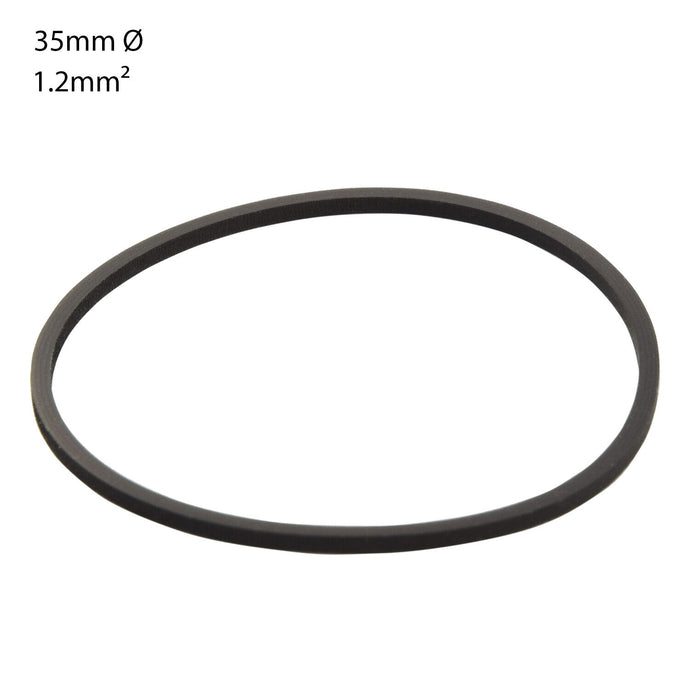 AUDIO/CASSETTE SQUARE SECTION DRIVE BELT. 35mm x 1.2mm (1 BELT)