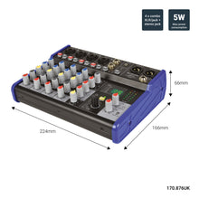 Load image into Gallery viewer, Citronic CSD-6 Compact Mixer with BT receiver + DSP Effects