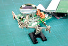 Load image into Gallery viewer, Helping Hands. Helping Third Hand Magnifying Magnifier Glass Soldering Tool
