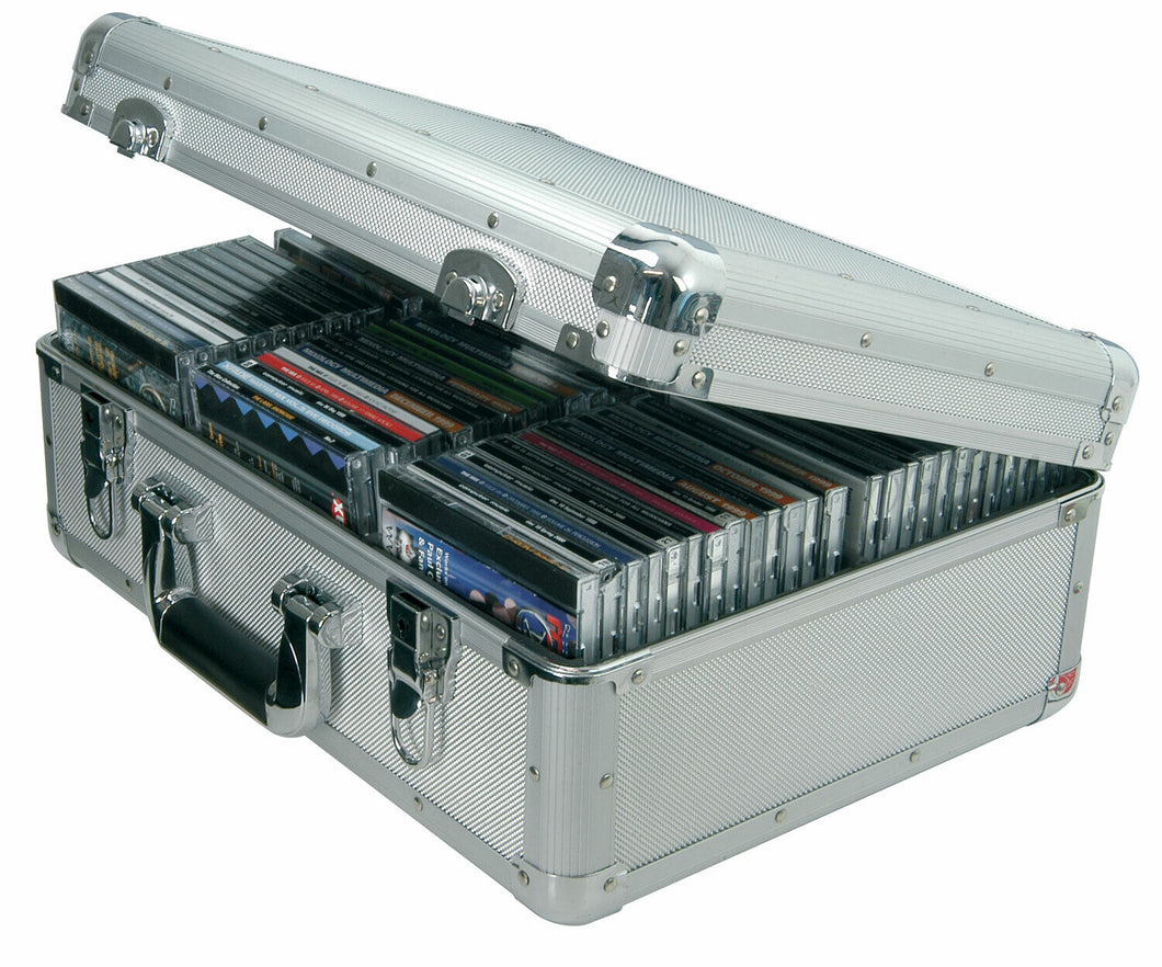 Citronic CDA:80 Aluminium Lockable CD Flight Case (Holds 80 CDs)