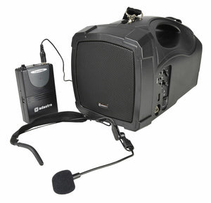 Adastra Handheld PA System with Neckband Mic and Bluetooth USB FM