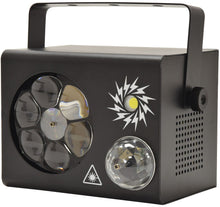 Load image into Gallery viewer, QTX Gobo Fireflash 4-in-1 LED &amp; Laser Effect DJ Lighting Disco