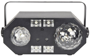 QTX Tetra LED Moonflower + Ripple + Strobe/UV + Laser Effect